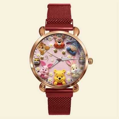 Personalized Christmas Gifts For Cartoon Lovers Mesh Strap Quartz Watch