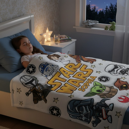 The Galaxy Force - Personalized Galaxy Blanket, Custom Name Gift