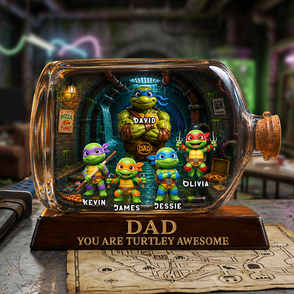 Turtle Hero Dad - Personalized Gifts For Dad Acrylic Plaque