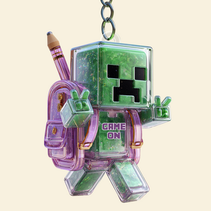 Pixel Gamer Keychain Personalized Back To School Gifts For Kids
