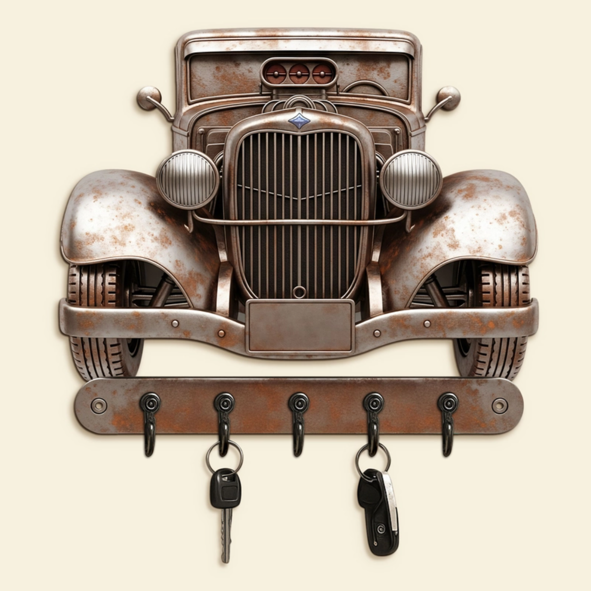 Hot Rod Key Hanger - Personalized Gifts For Hot Rod Lovers