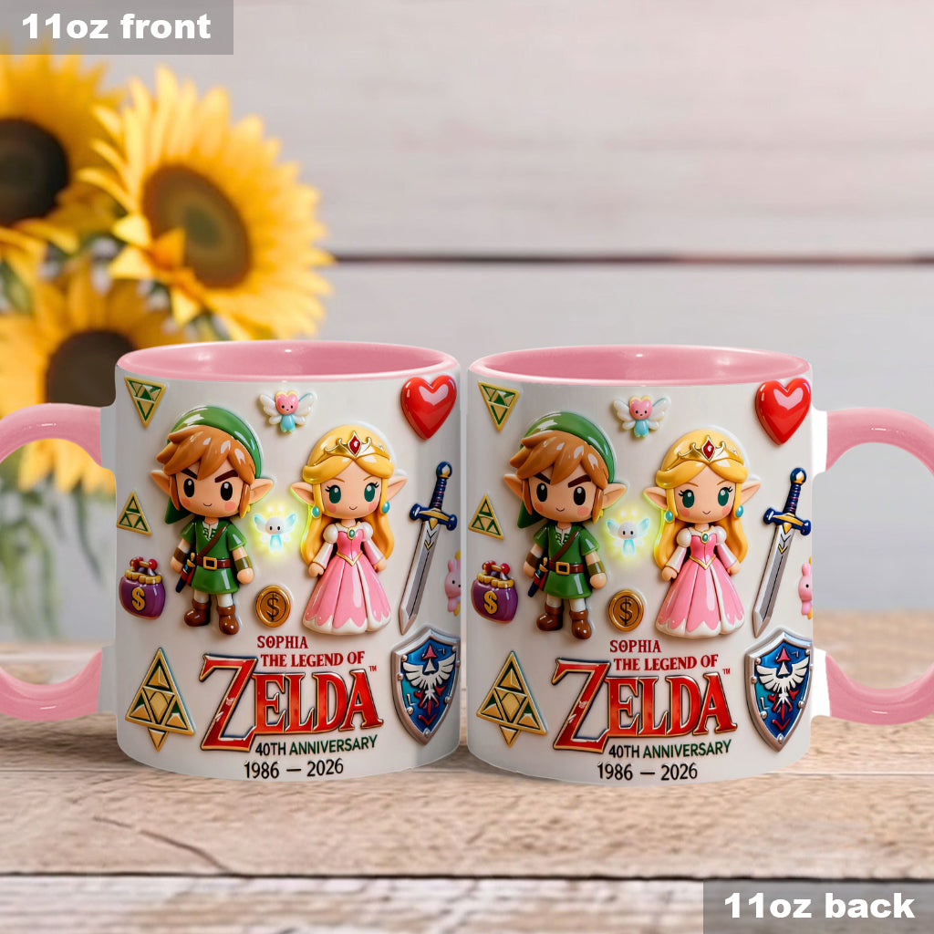 Golden Relic 40th Anniversary - Personalized The Hero's Legend Accent Mug
