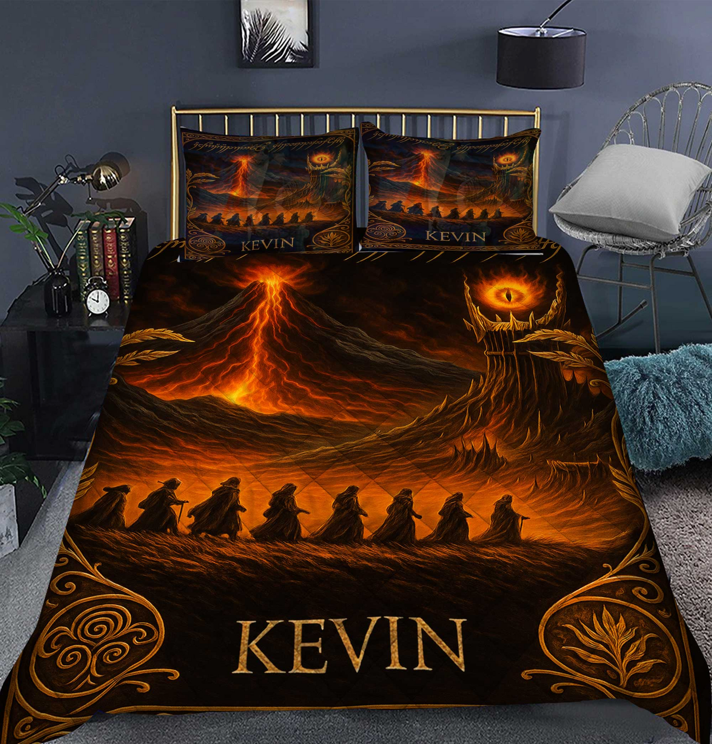 The One to Rule Them All - Personalized The Dark Lord Quilt Set