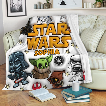 The Galaxy Force - Personalized Galaxy Blanket, Custom Name Gift
