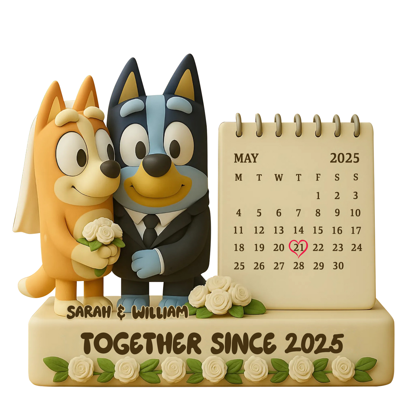 Together Since Dog Couple - Personalized Dog Custom Shaped Acrylic Plaque