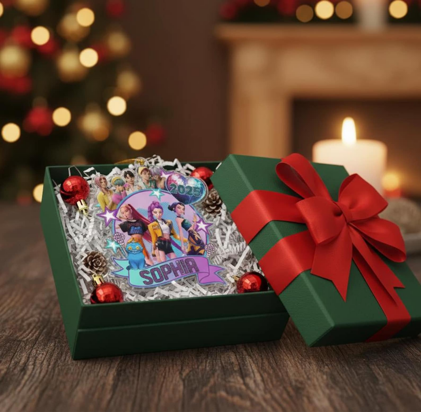 KPOP Band - Personalized Cartoon Christmas Ornament 2025, Holiday Decoration Gift