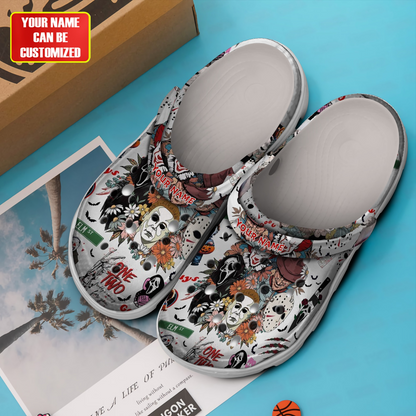 Custom Horror Characters Crocs, Personalized Scary Movie Clogs for Fans
