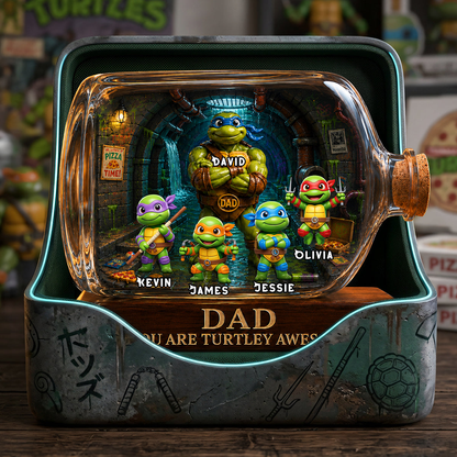 Turtle Hero Dad - Personalized Gifts For Dad Acrylic Plaque