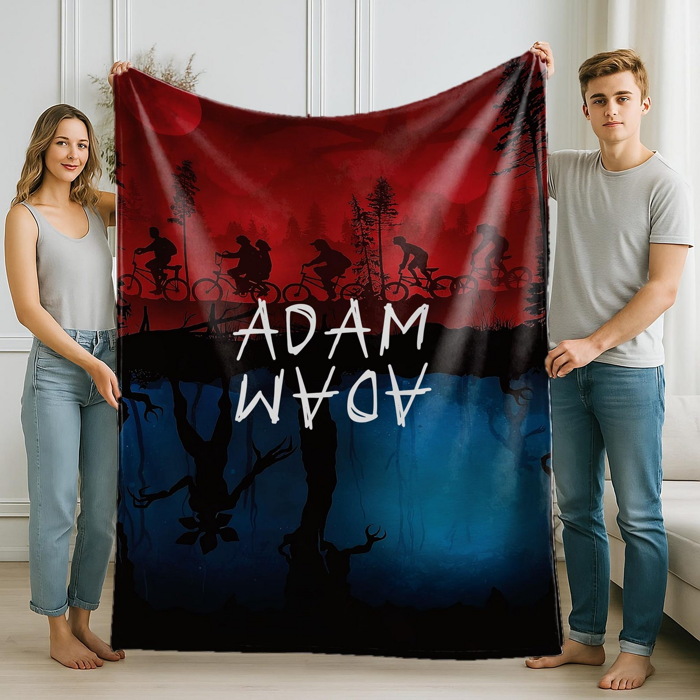 Ride Retro Blanket, Personalized Custom Name Blanket 80s Horror TV Series Blanket