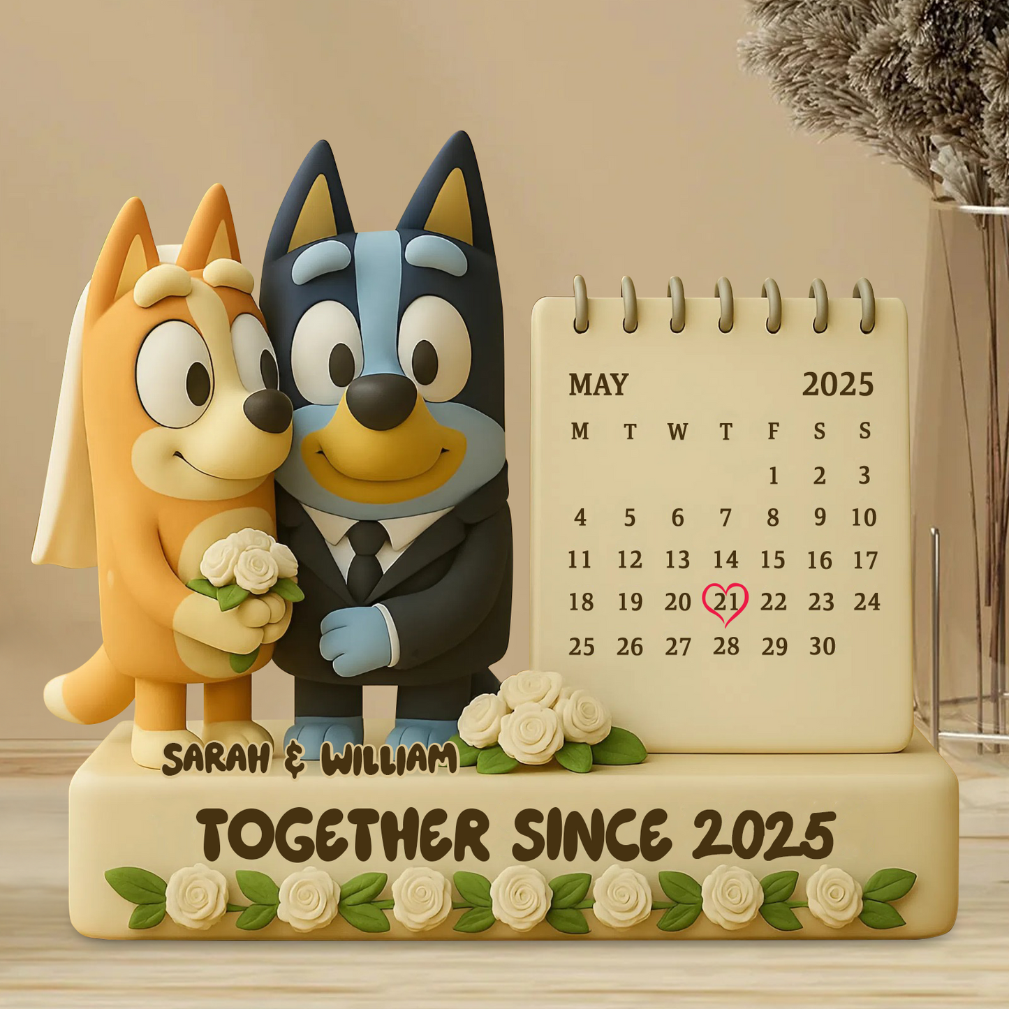 Together Since Dog Couple - Personalized Dog Custom Shaped Acrylic Plaque