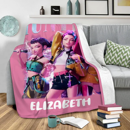 Kpop Hunters - Personalized Kpop Anime Blanket