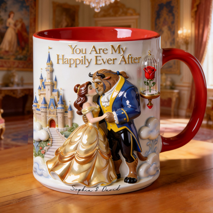 Kissing Fairytale Couple Coffee Mug - Personalized Gift For Couples