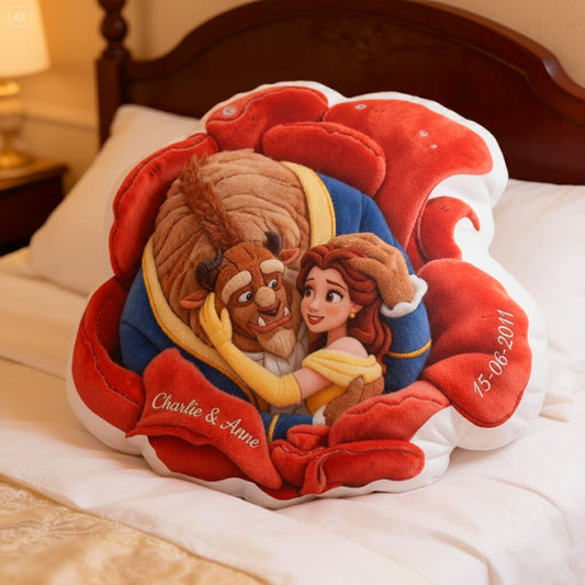 Blooming Love Shaped Pillow - Personalized Gifts For Couple