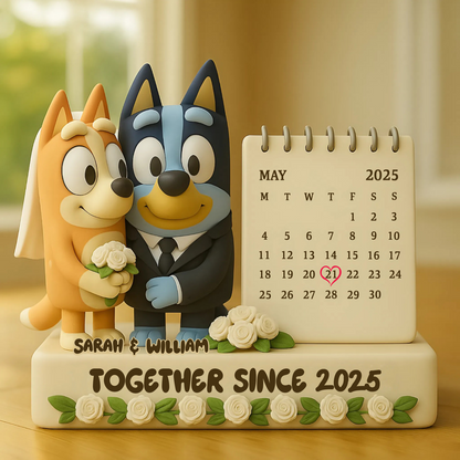 Together Since Dog Couple - Personalized Dog Custom Shaped Acrylic Plaque