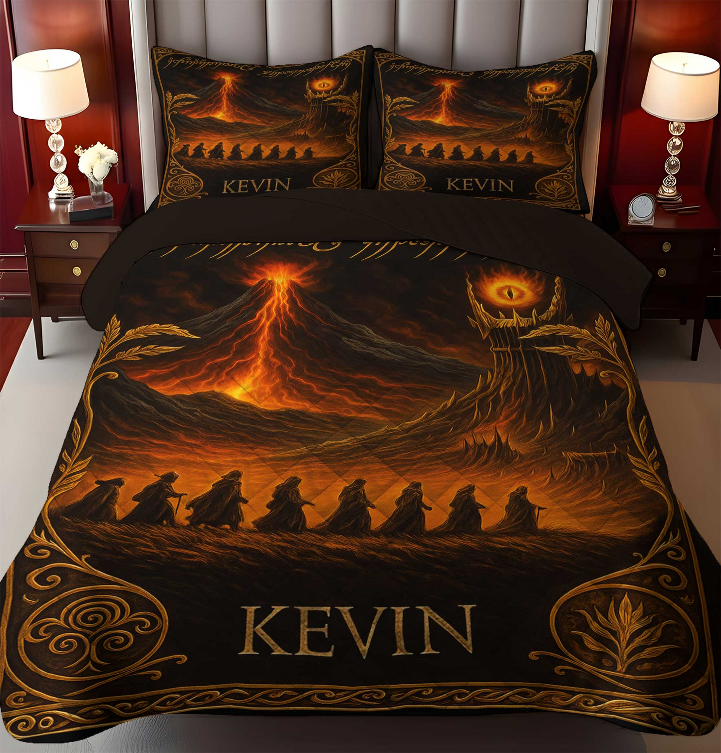 The One to Rule Them All - Personalized The Dark Lord Quilt Set