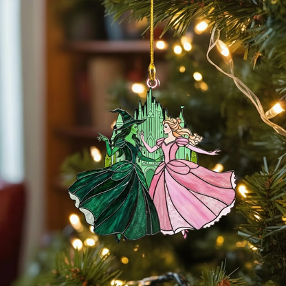 Dancing Through Magic – Personalized Enchanted Duo Custom Shaped Acrylic Ornament