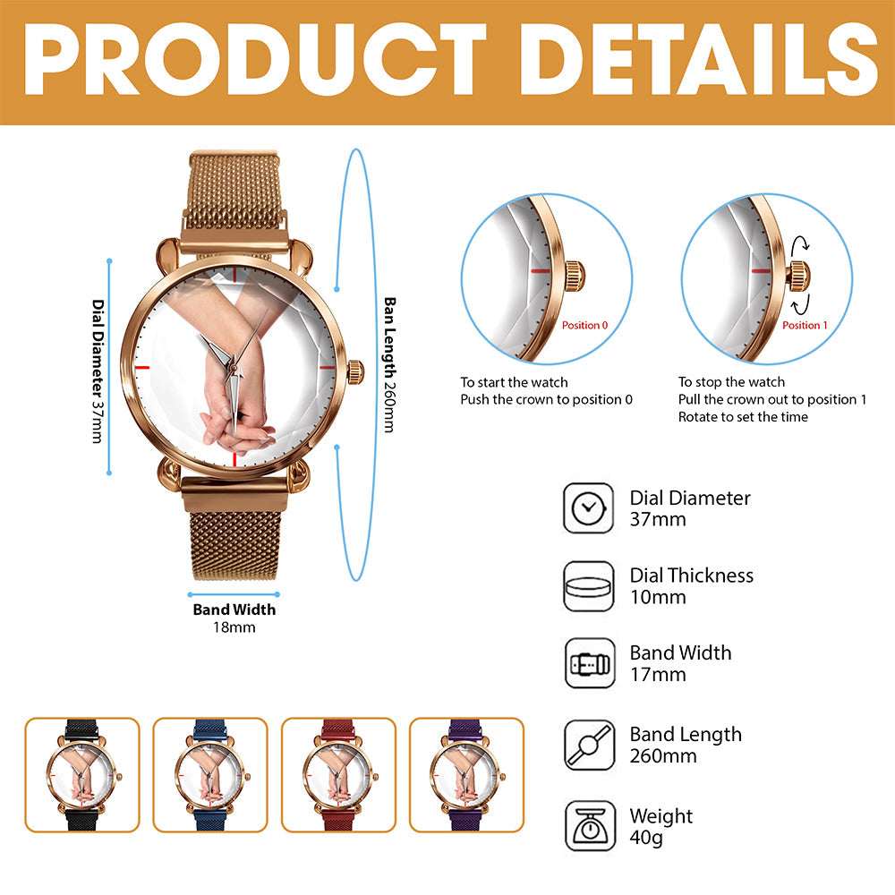 Happy Friends Mesh Strap Quartz Watch - Personalized Gifts