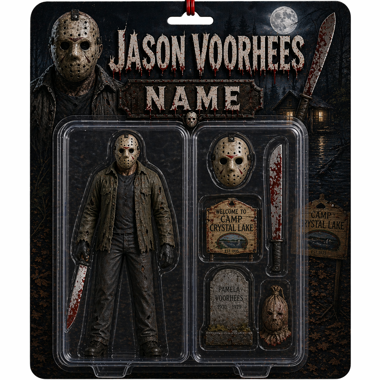 Custom Horror Action Acrylic Plaque - Personalized Scream Style Gift, Custom Face Horror Toy, Halloween Gift for Horror Fans