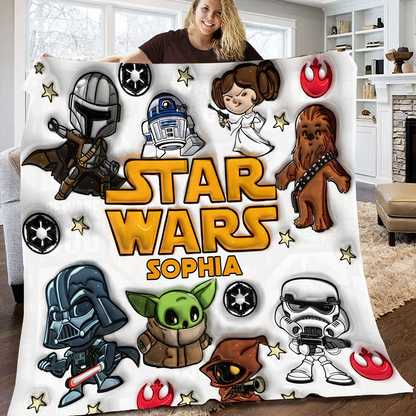 The Galaxy Force - Personalized Galaxy Blanket, Custom Name Gift