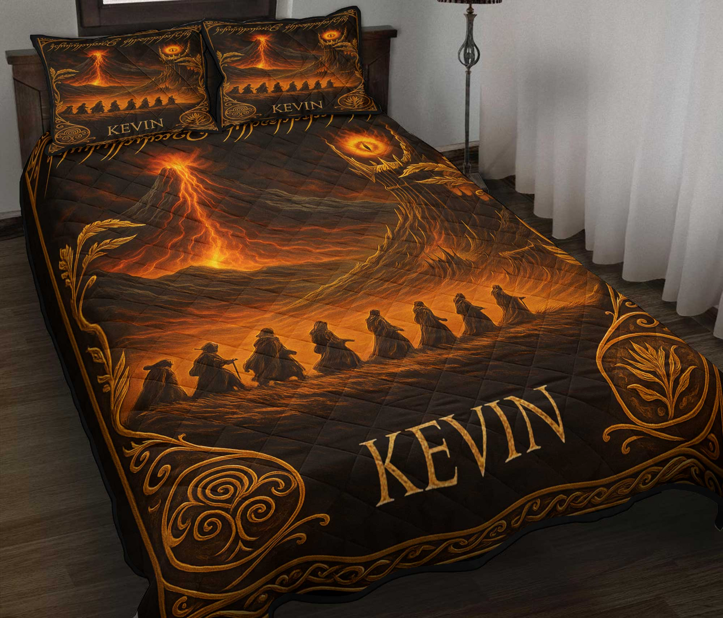 The One to Rule Them All - Personalized The Dark Lord Quilt Set