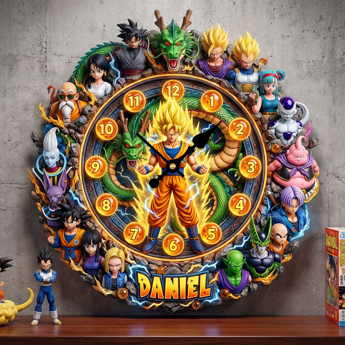 Legendary Seven Balls Acrylic Wall Clock Personalized Gifts