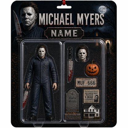 Custom Horror Action Acrylic Plaque - Personalized Scream Style Gift, Custom Face Horror Toy, Halloween Gift for Horror Fans