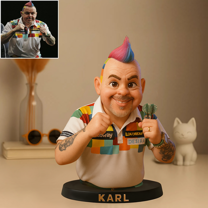 Custom Darts Photo Pixar Cartoon Style Acrylic Plaque