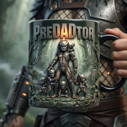 Strongest Warrior Dad And Kids Magic Mug - Personalized Gifts For Dads