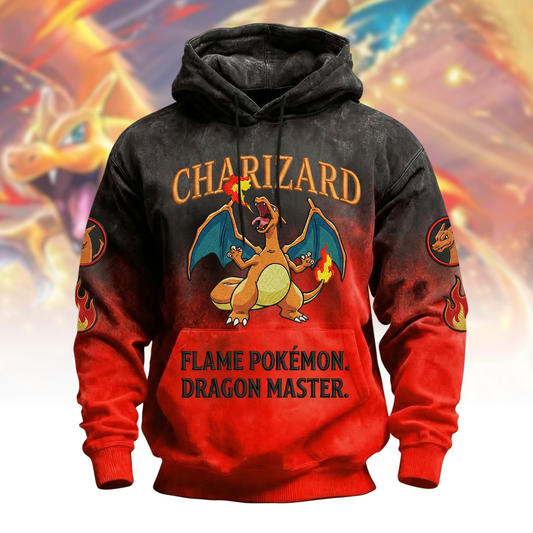 Fire Dragon Hoodie – Vintage Flame Style Fantasy Streetwear