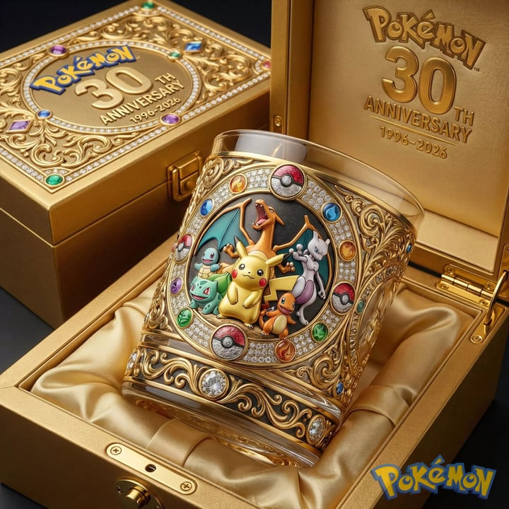 Monster Trainer Anniversary Whiskey Glass – 30th Anniversary Collector, Premium Gift for Fans & Collectors