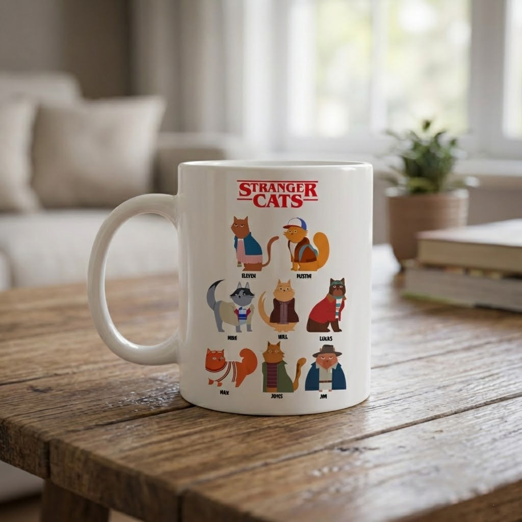 Mystery Cats Crew – Personalized Funny Adventure Parody Accent Mug